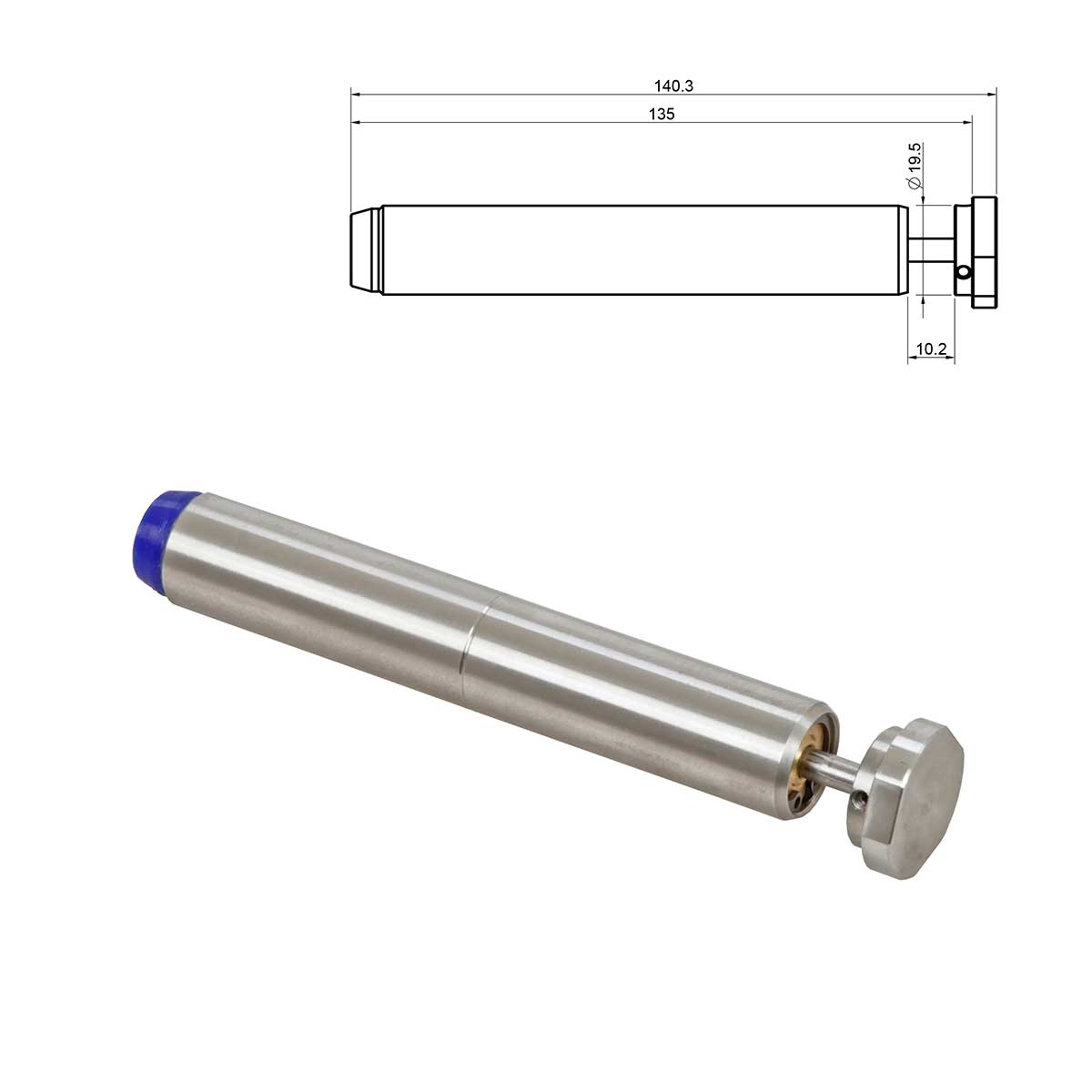 HYDRAULIC BUFFER 7.65z L.140mm 15W BLUE