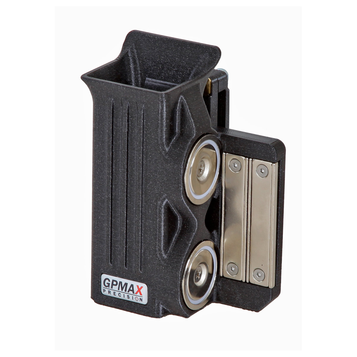 LONG MAGAZINE HOLDER, BLACK W/MAGNET, POSIT. RIGHT